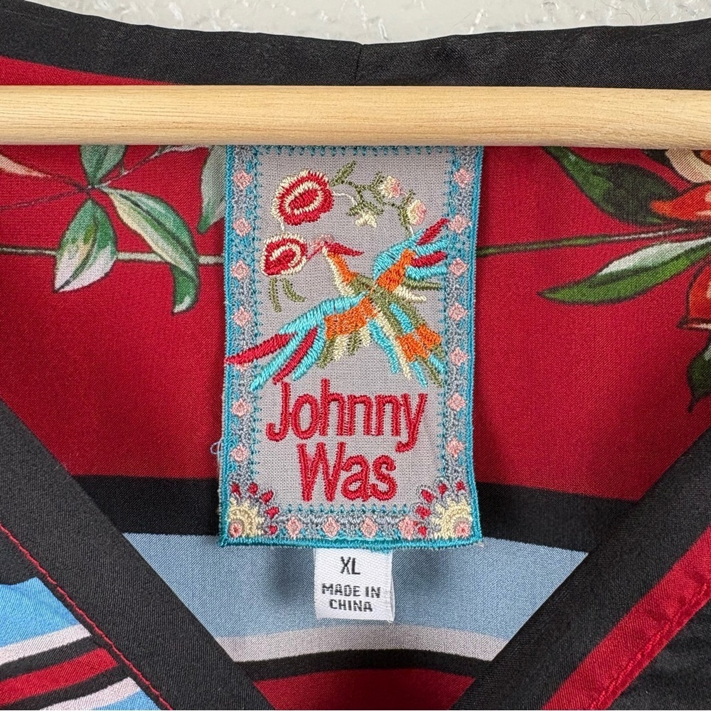 Johnny Was Perdita Mixed Floral-Print Blouse - Picture 7 of 8
